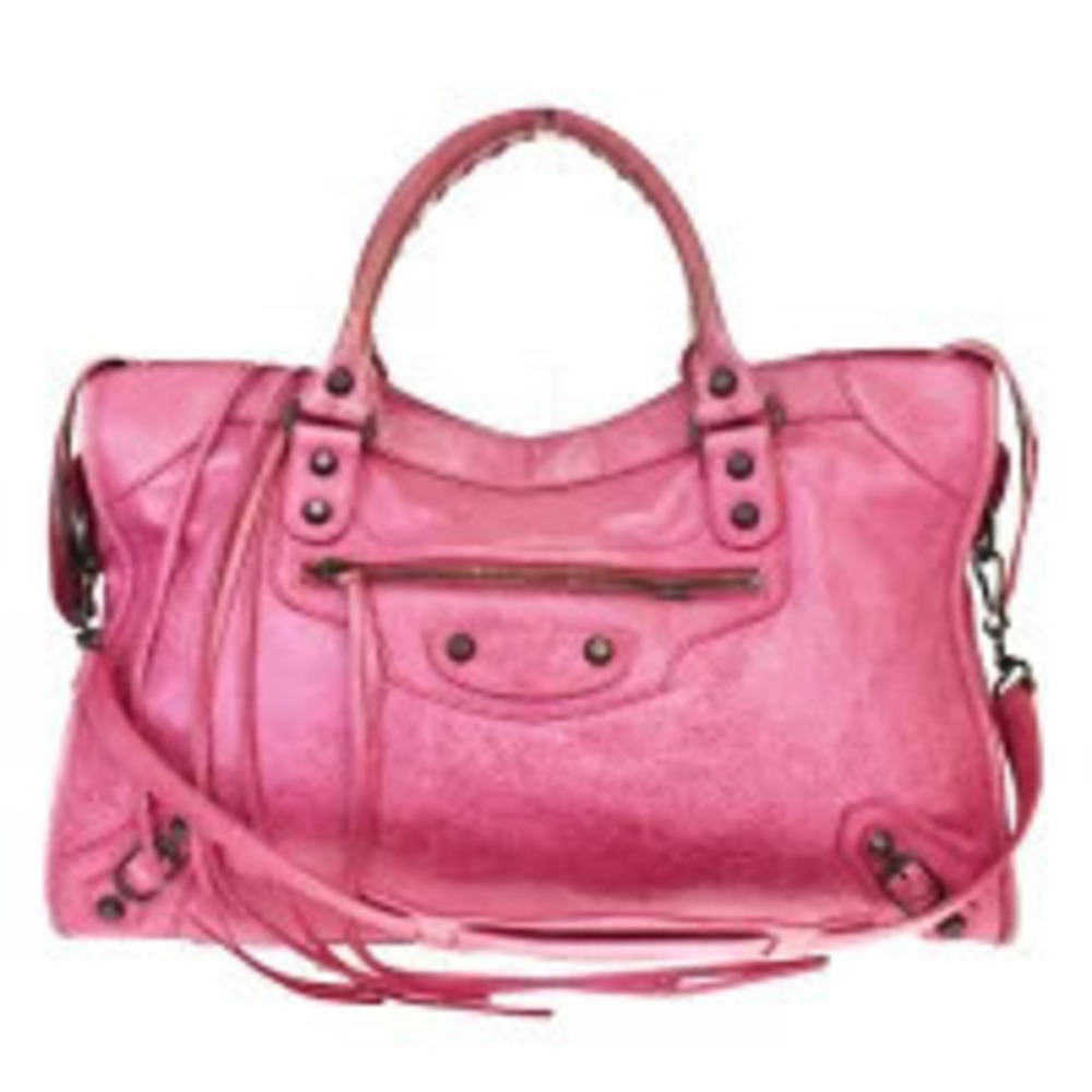 Balenciaga City Handbag Shoulder Bag Pink Leather